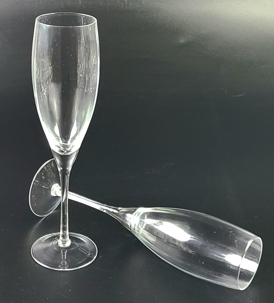 Vintage Stunning Optical Illusion Champagne/ Flutes Glasses Set of 2 Etsy