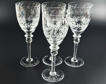 Vintage - Water Goblet Gallia by ROGASKA - 9 1/4&quot; Tall - Set of 4