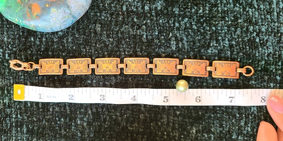 Vintage - 7 3/8" long - Solid Copper Link/Panel B… - image 10