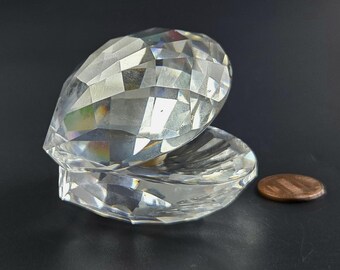Vintage “aquatic Worlds” Open Shell With White Pearl - Swarovski