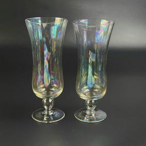 Vintage Stunning Iridescent Water/Wine Glasses - Set of 2