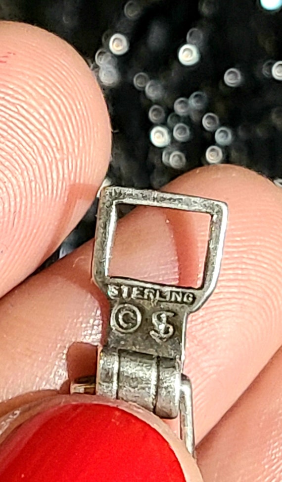 Vintage - Sterling Silver - Signed Panel Bracelet… - image 9