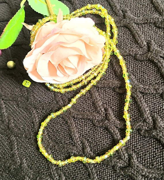 Vintage - Layered Necklace-Green & Gold Tone  - M… - image 5