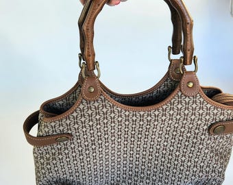 Vintage - Top Handle Bag - FOSSIL - Made in China - Brown/Tan