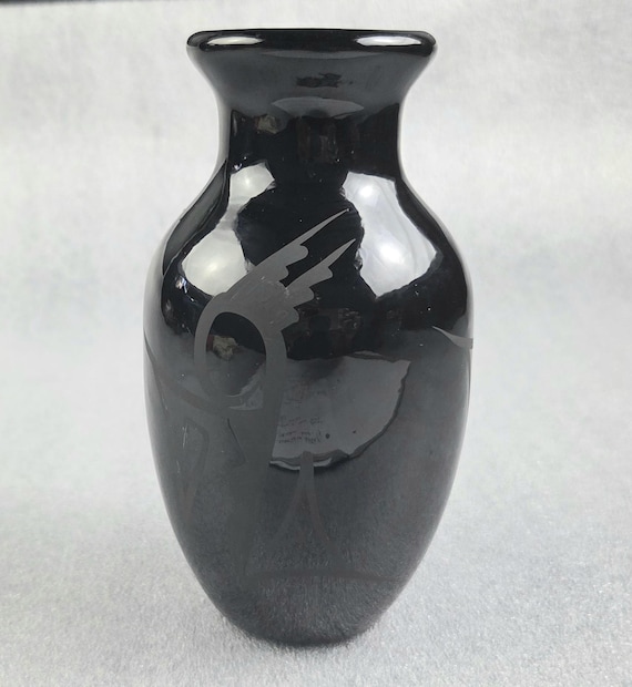 glasvase schmal Blumenvase schwarz Glas 35 cm – Flourou Luxury Interior Design & Art Style:Juniper Collage