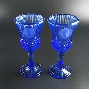 Vintage George & Martha Washington by AVON Goblets - 8 1/4&quot; Tall - Set of 2