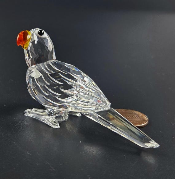 スワロフスキー オウム スワロフスキー クリスタル オウム キバタン