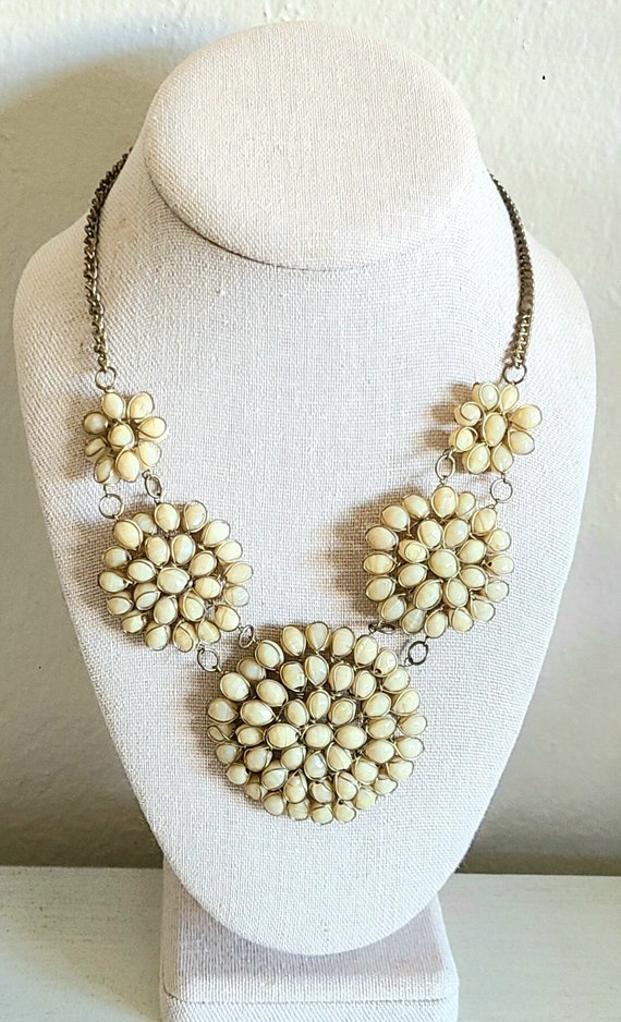 Handmade Beige/Cream Color Necklace - Boho Look - 