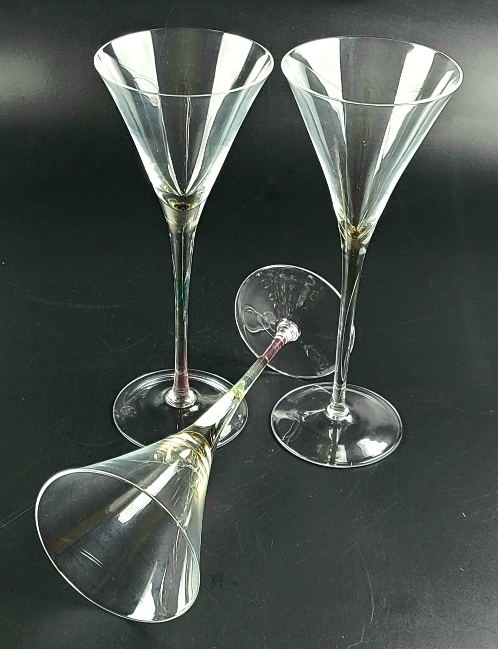 vintage coloured cocktail glasses