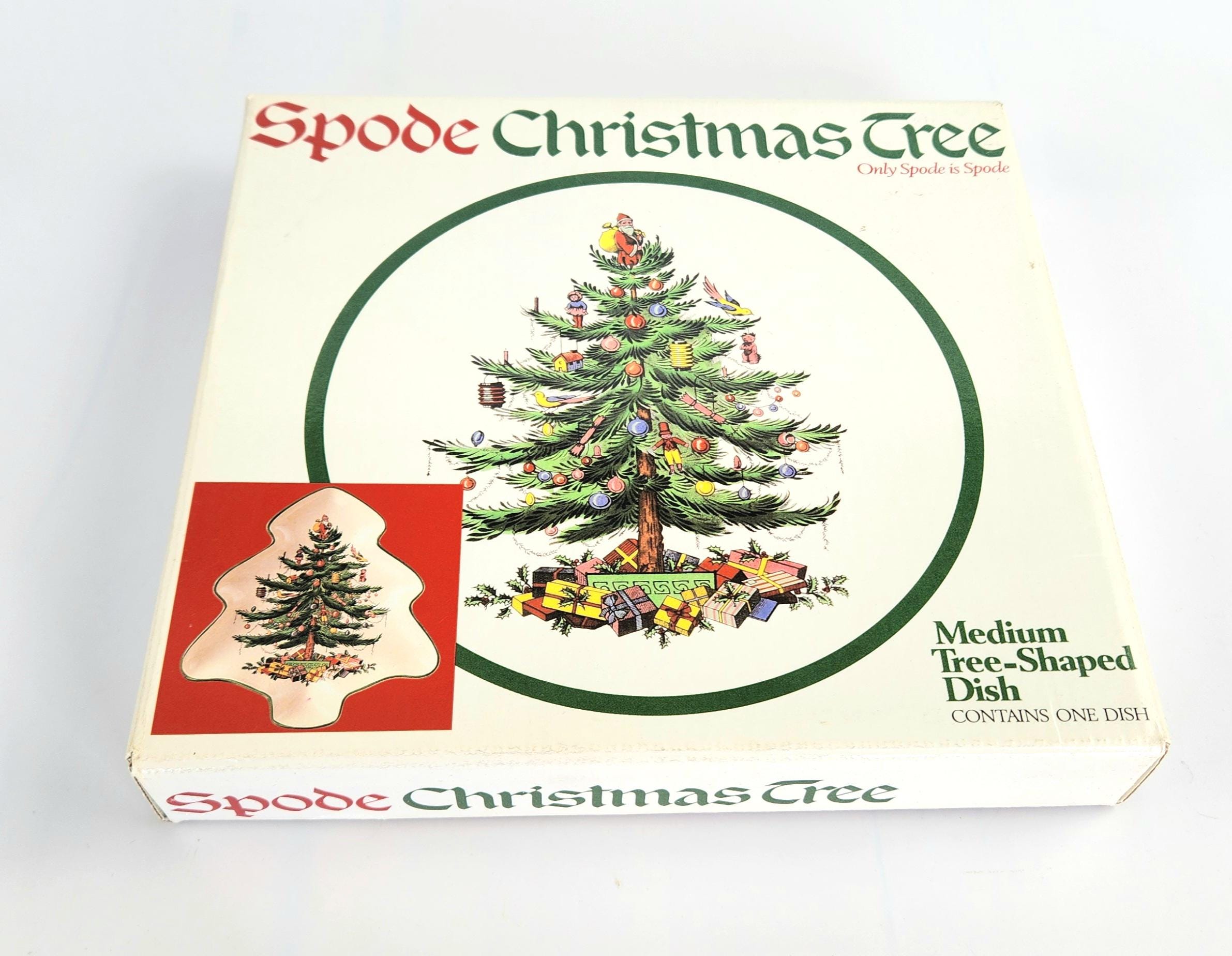ヴィンテージ - 新品未使用 - スポードのツリー型ディッシュクリスマス