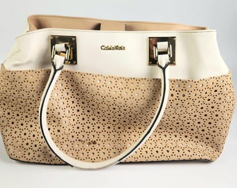 Calvin Klein - Shoulder Bag - Off-White & Tan