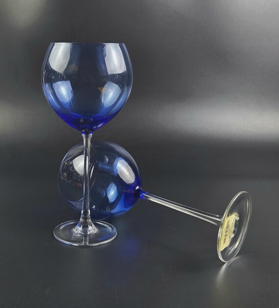 Vintage Blue Balloon Wine Gems by Lenox - Set of 2 – 8 3/4