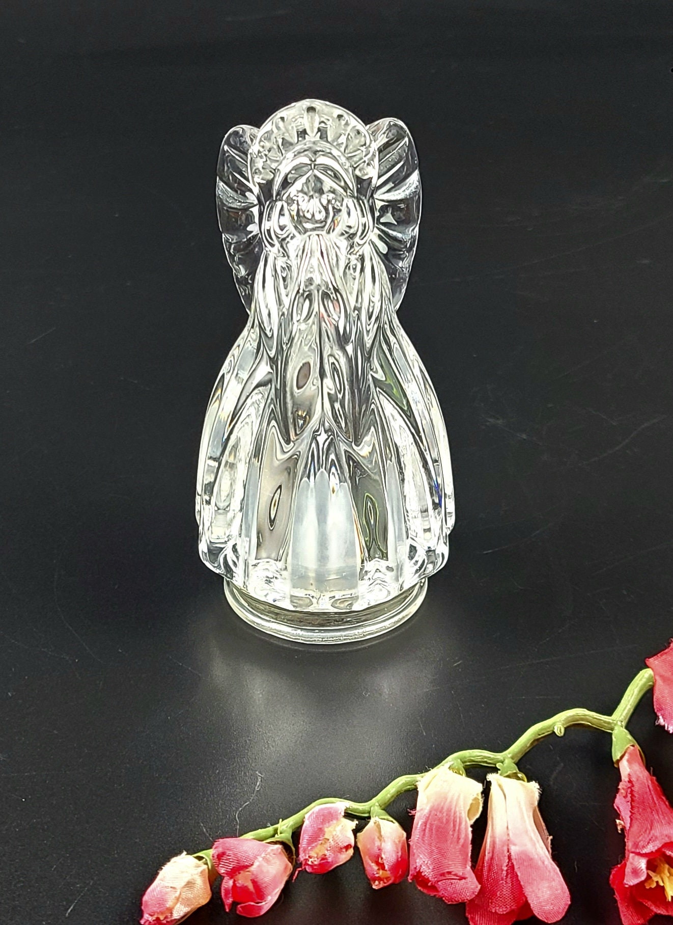 ヴィンテージ - ガラスの天使の置物 - クリア - Etsy 日本