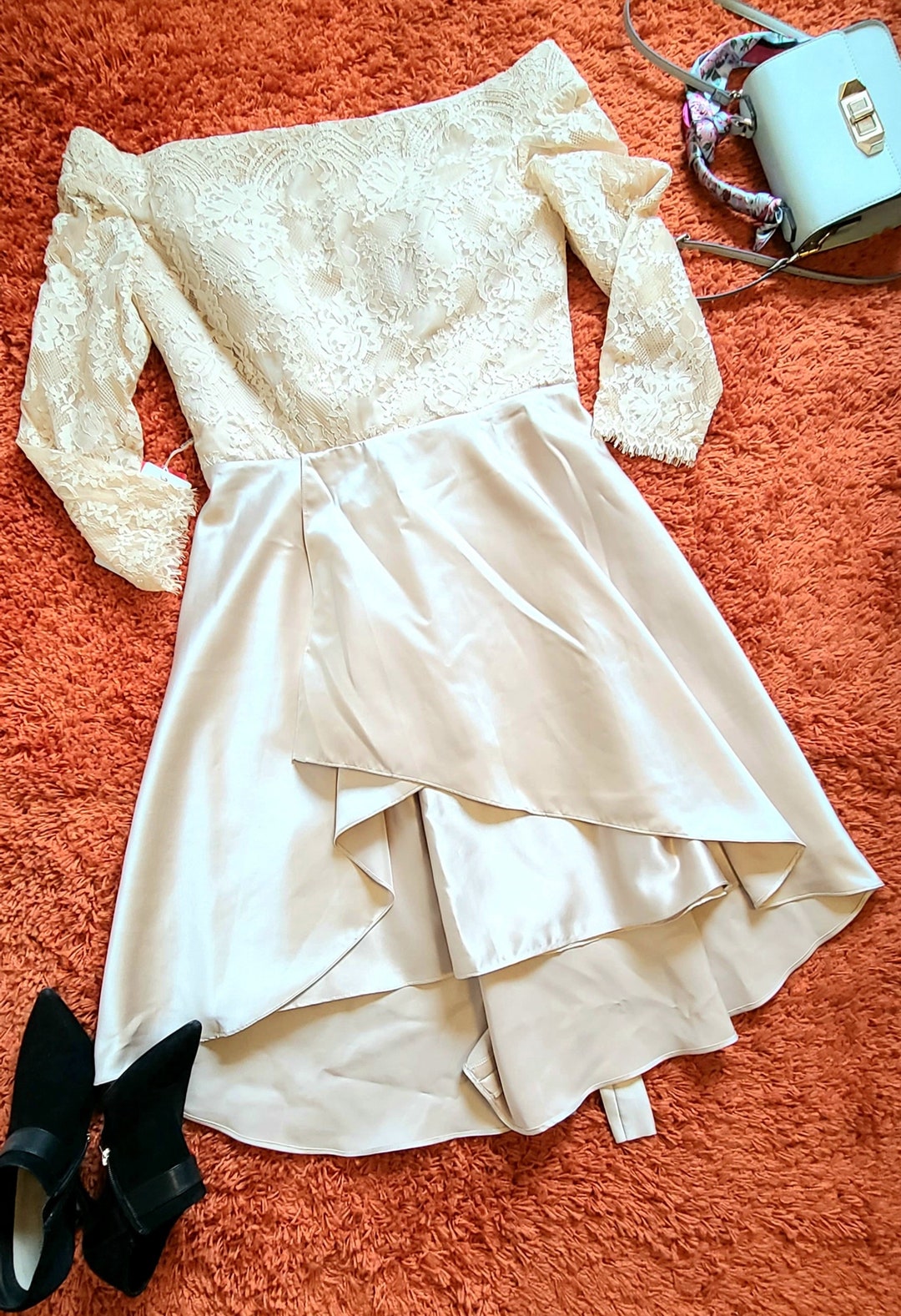 Women's Jjshouse Wedding/party Dress Champagne Color Size 14