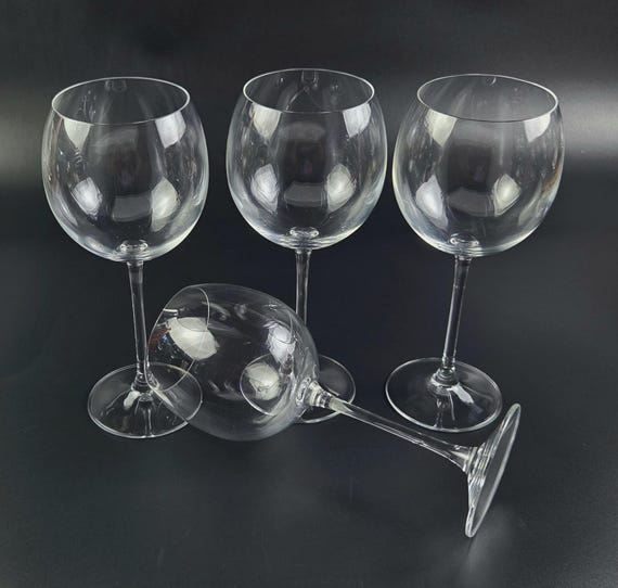 Vintage  Crystal Balloon Red Wine Glass  9" Tall  Set of 4 - Etsy