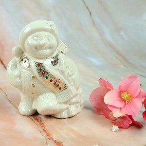 Vintage - Made in USA - Snowman with Pointed Nose-Lenox China Jewels Collection