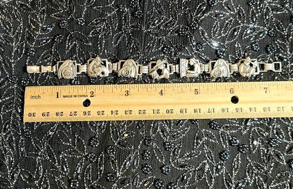 Vintage - Sterling Silver - Signed Panel Bracelet… - image 6