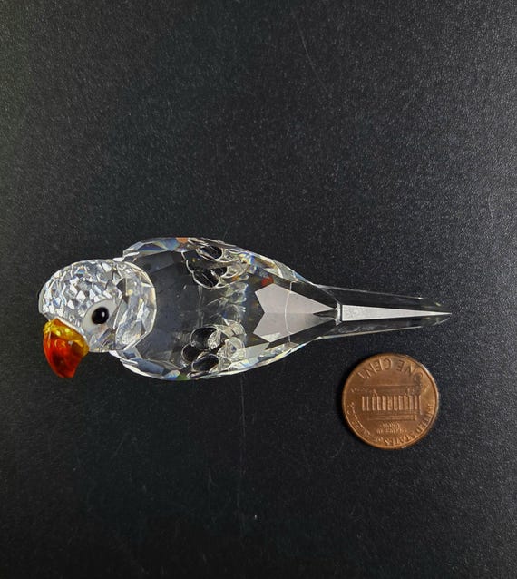 スワロフスキー　オウム　PARROT Vintage - Parrot - No Box Feathered Beauties by Swarovski - Etsy
