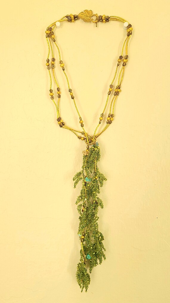Vintage - Multi-Colored Unique Beaded Necklace - … - image 7