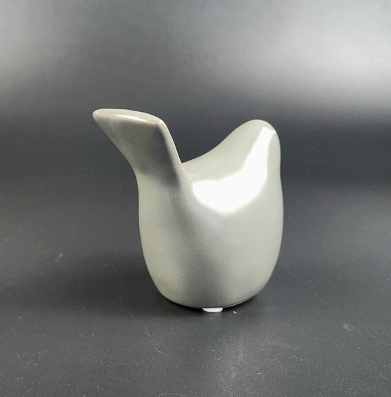 ヴィンテージ - 美しい - 陶器/磁器製鳥の置物 - グレー - Etsy 日本