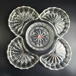 Vintage Fostoria Crystal - Beautiful Shape - Serving Dishes- 5 Pieces