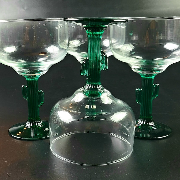 Vintage- Cactus by Libbey Glass Company - Margarita Glasses - Set of 4