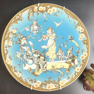 Vintage 1980-10 1/8&quot; - Snow White & Seven Dwarfs - Decorative Plate- Germany