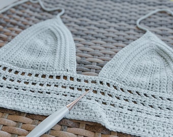Crochet Bralette Pattern | Beginner Friendly Crochet | Simple Crop Top | Crochet Bikini