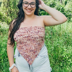 Easy Granny Stitch Crochet Top | Beginner Pattern for Stylish Crochet Shirt | Bandana Crop Top