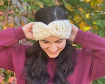 CROCHET PATTERN \ Chunky Twisted Earwarmer \ Winter Chunky Headband