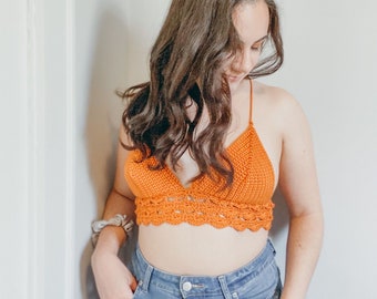 CROCHET PATTERN \ Heatherette Bralette \ Crochet Bralette Pattern \ Crochet Crop Top