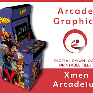 Xmen Arcade1up Cabinet Graphics l Arcade Graphics l Arcade Artwork