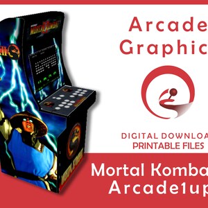 Mortal Kombat 2 Arcade1up Cabinet Graphics l Arcade Graphics l Arcade Artwork