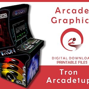 Tron Arcade1up Cabinet Graphics l Arcade Graphics l Arcade Artwork