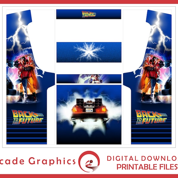 Back To The Future Geekpub Cabinet Graphics l Arcade Graphics l Arcade Artwork