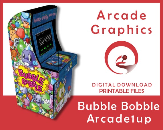 Bubble Bobble Arcade1up Cabinet Graphics L Arcade Graphics L Etsy