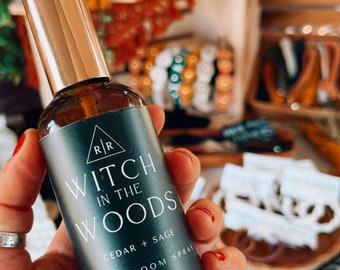 Witch in the Woods | Room Spray | Linen Spray | Cedar + Sage | Fragrance Spray | Car Spray | 4 oz | Warm Earthy Fragrance | Unisex Fragrance