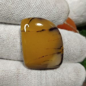 Jaspe mookaite, jaspe mookaite naturel, jaspe jaune, jaspe naturel, pierre précieuse, pierre précieuse naturelle, cabochon, fabrication de bijoux, 28 x 23 x 7 mm, 44,35 carats, 191