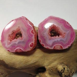 Géode druzy,tranches polies,tranche de pierre gemme,tranche d'agate Druzy,fenêtre Géode druzy,emballage métallique,tranche d'agate,paire d'agate Druzy,pierre de collier,#2