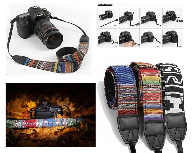 Personalised Camera Strap Embroidered Custom Strap Accessories Etsy UK