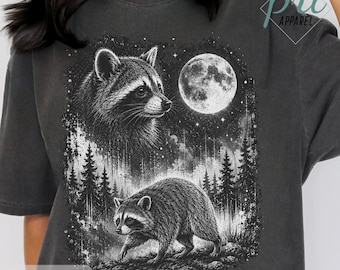 Jimothy Racoon Vintage Shirt, Comfort Colors Retro Moon Graphic Tee, Trash Panda Sweatshirt
