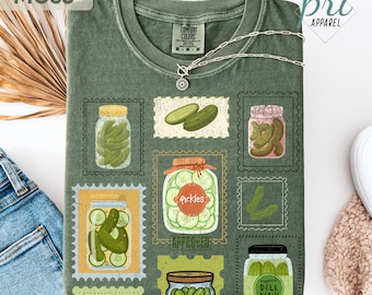 Pickle Lover Comfort Colors Shirt: Retro Graphic Tee, Vintage Pickle Sweatshirt