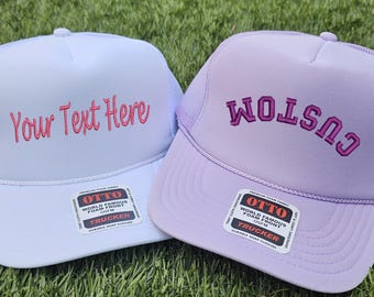 Custom Foam Bachelorette Hats, Party Trucker hats, Personalized Mesh Foam Cap, Family Vacation Gift