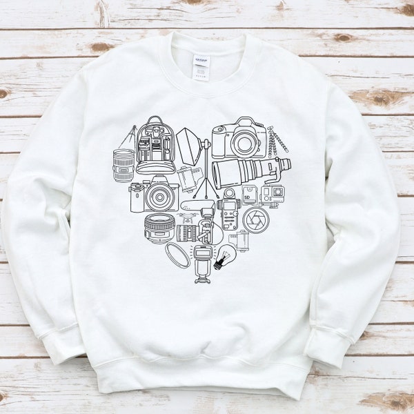 Photography Sweatshirt - Photography Heart | Photographer Gift | Photography Hoodie | Wedding Photographer | Business Photographer |