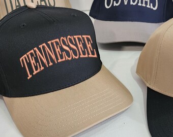 Custom Embroidered Hat: City/State Upside Down 3D Personalized Cap, Bulk Orders, Gifts for Special Events