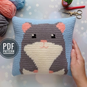Hamster Kissen Häkelanleitung: DIY Kissenbezug (PDF-Anleitung)