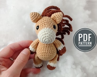 PATTERN, Crochet pony pattern, amigurumi pony, crochet animal pattern, amigurumi horse