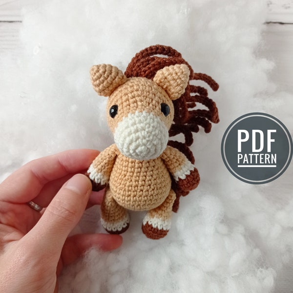 MUSTER, Häkelanleitung Pony, Amigurumi Pony, Häkelanleitung Tier, Amigurumi Pferd