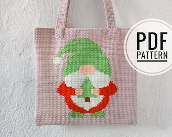 Crochet Gnome Tote Bag Pattern (PDF Pattern)