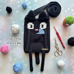 Crochet Black Cat Bag Pattern: Intarsia Tote (PDF Pattern)